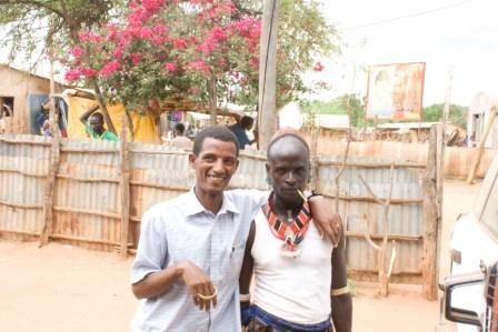 Dani with his Hammer tribe friend,  while his tour experience in the omo valley!!